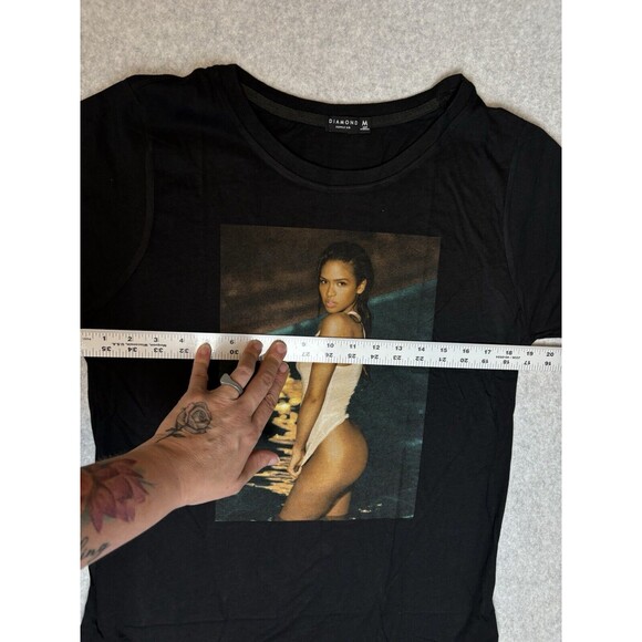 Women’s DIAMOND SUPPLY‎ CO. Cassie Night Swim T-Shirt Size Medium New Black - Picture 6 of 8